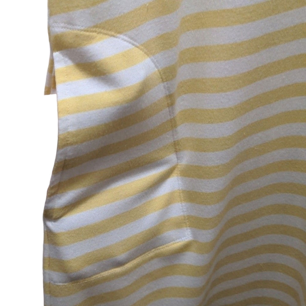 Live Well Lifestyle Yellow and White Short Sleeve Striped Dress Size XL - Picture 5 of 10